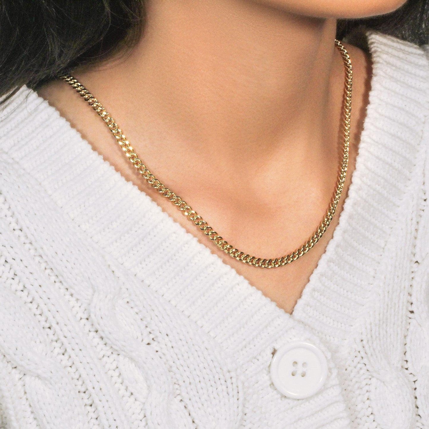 10k Yellow Gold Semi Solid Miami Cuban Chain (4.50 mm)