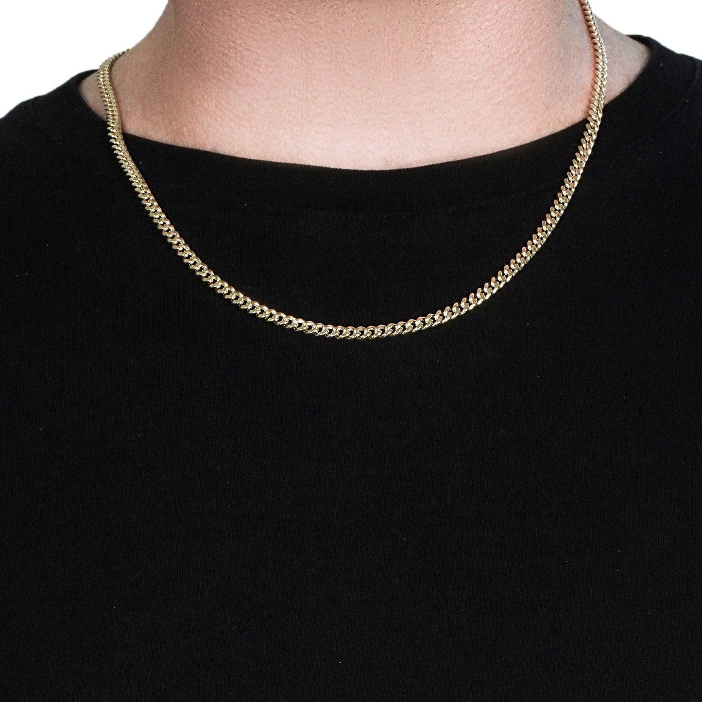 10k Yellow Gold Semi Solid Miami Cuban Chain (4.50 mm)