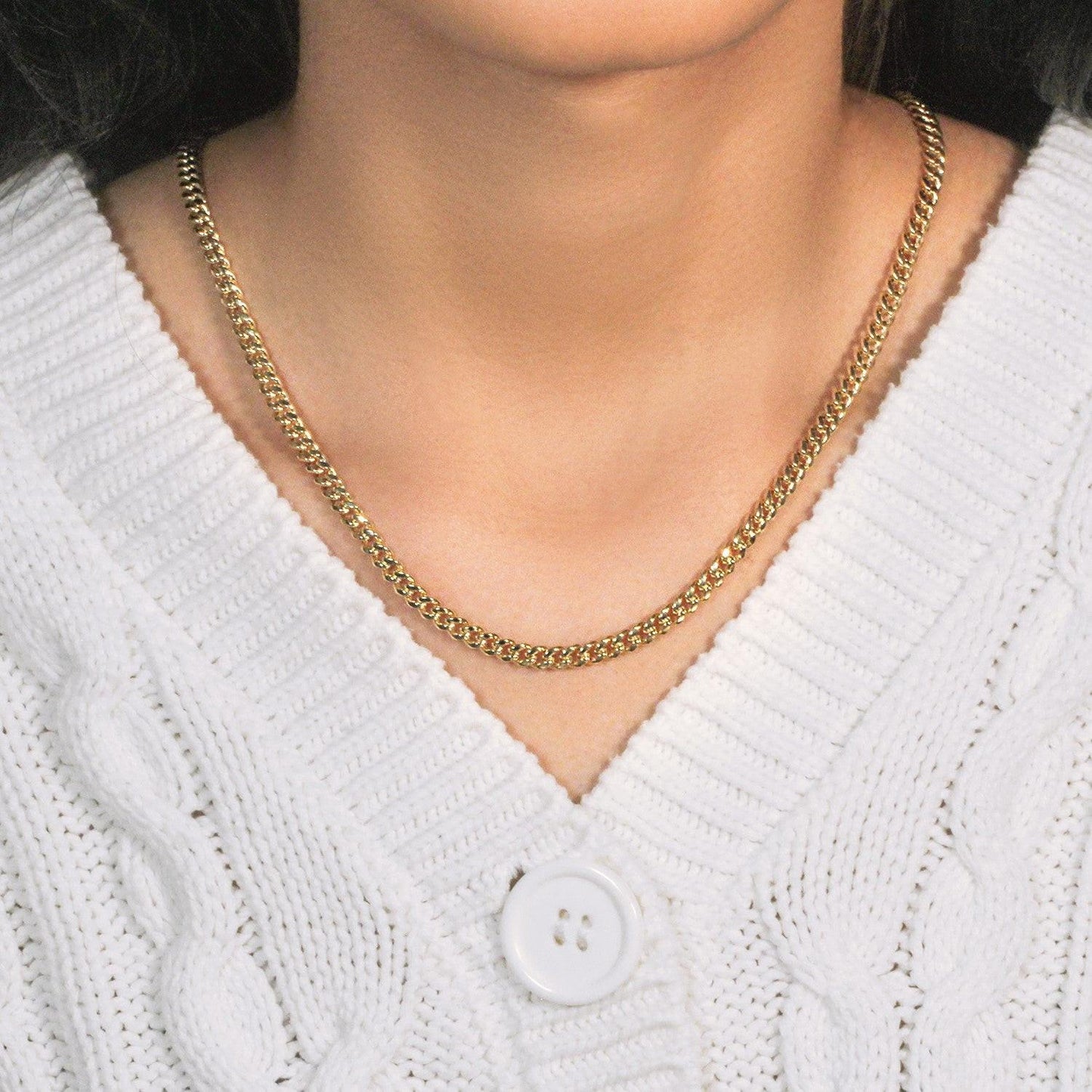 10k Yellow Gold Semi Solid Miami Cuban Chain (4.50 mm)