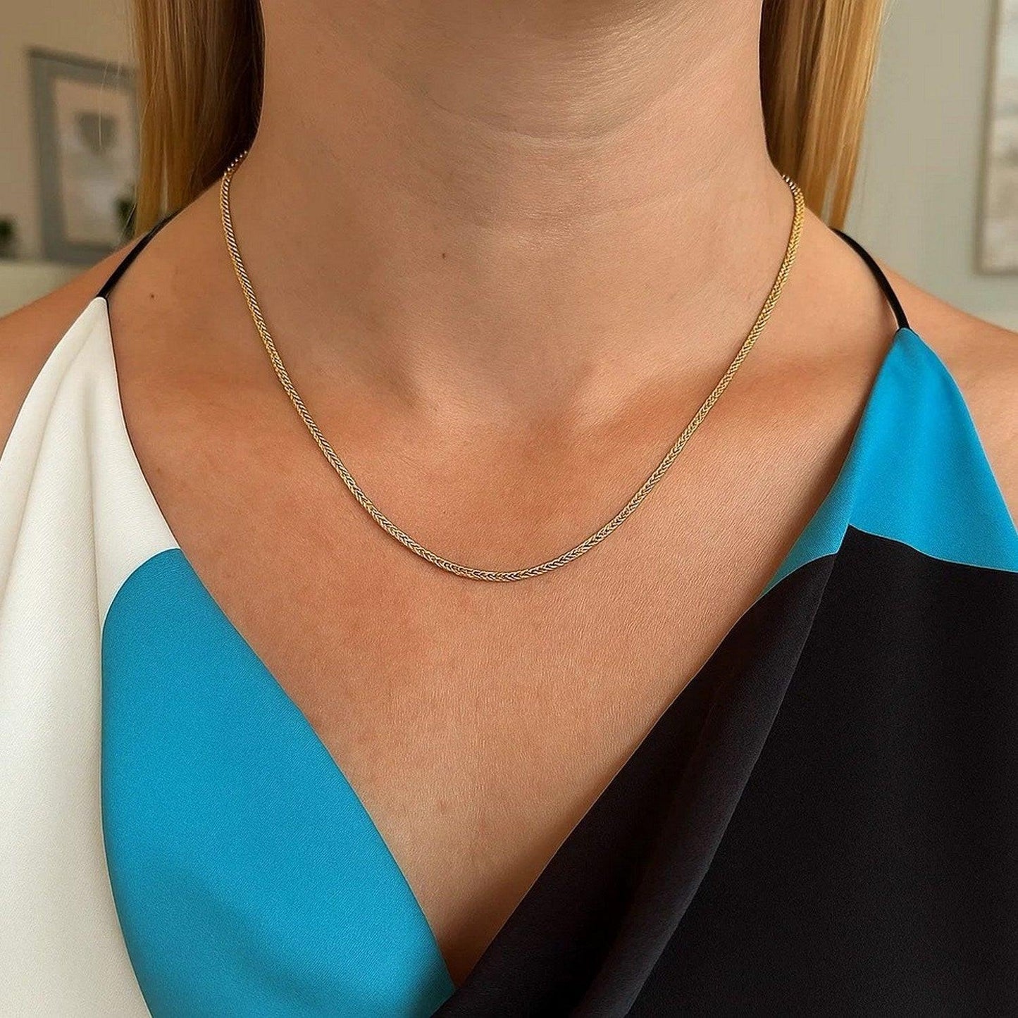 14k Yellow Gold Franco Chain (0.90 mm)