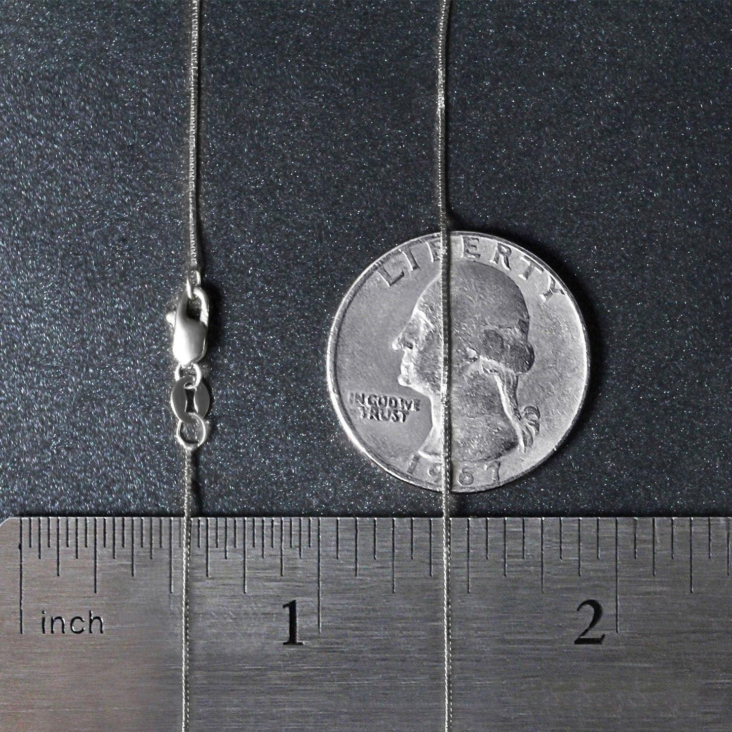 18k White Gold Box Chain 0.6mm (0.60 mm)