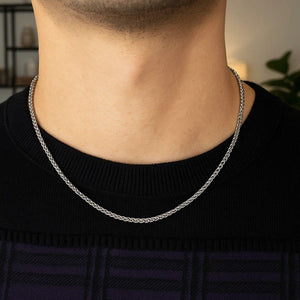 14k White Gold Round Wheat Chain (1.2 mm)