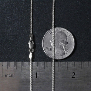 14k White Gold Round Wheat Chain (1.2 mm)
