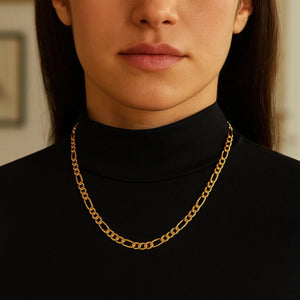14k Yellow Gold Solid Figaro Chain (6.00 mm)