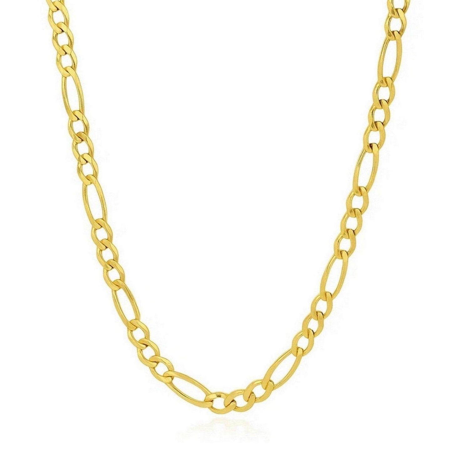 14k Yellow Gold Solid Figaro Chain (6.00 mm)