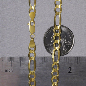 14k Yellow Gold Solid Figaro Chain (6.00 mm)