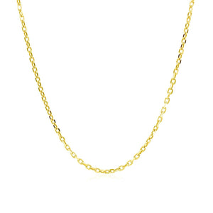 14k Yellow Gold Diamond Cut Cable Link Chain (1.50 mm)