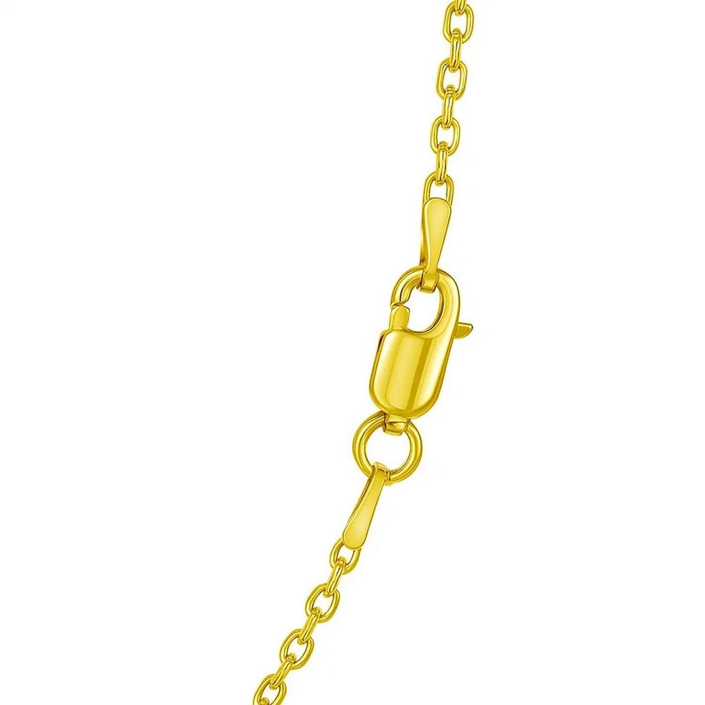 14k Yellow Gold Diamond Cut Cable Link Chain (1.50 mm)