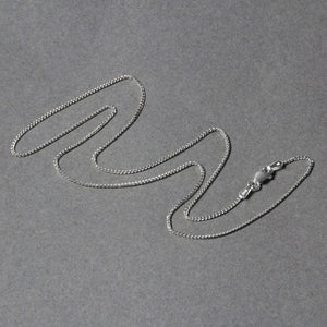14k White Gold Diamond Cut Round Wheat Chain (1.00 mm)