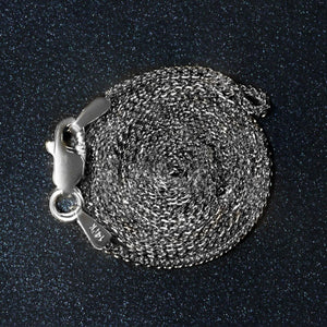 14k White Gold Diamond Cut Round Wheat Chain (1.00 mm)
