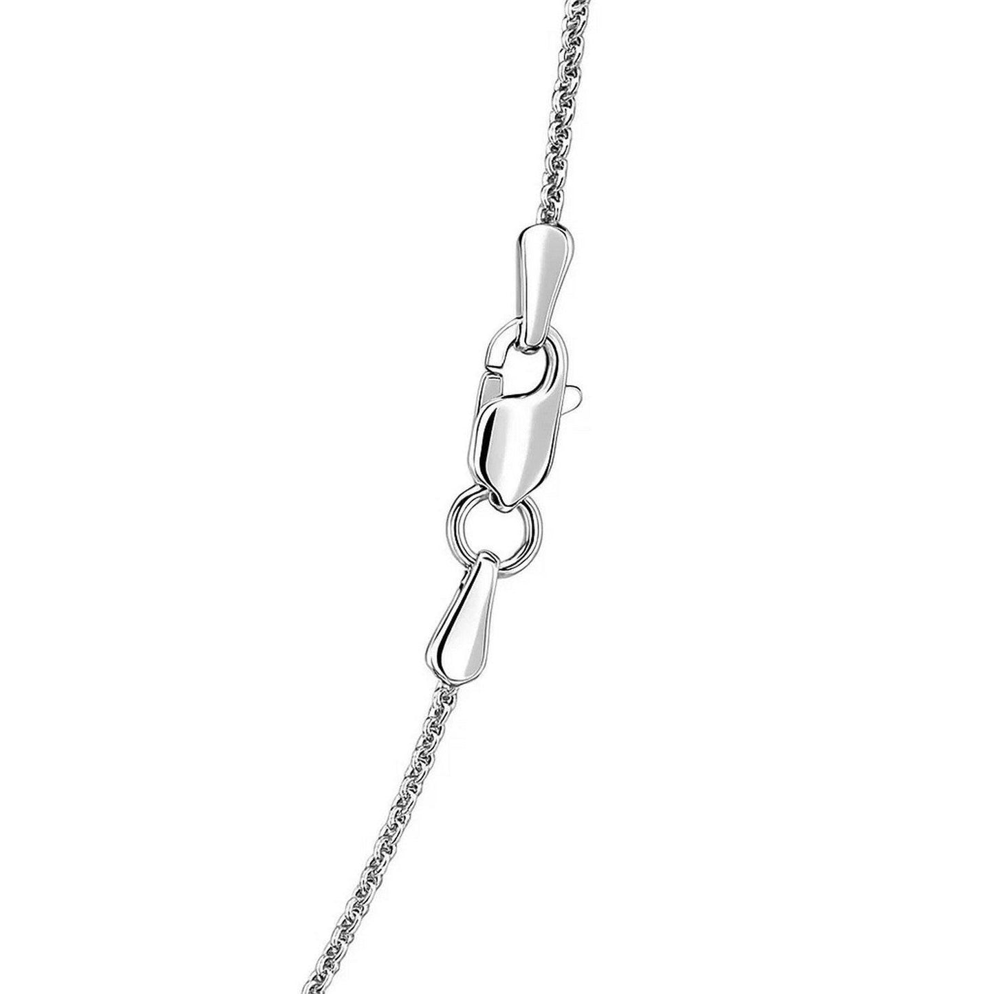 14k White Gold Diamond Cut Round Wheat Chain (1.00 mm)