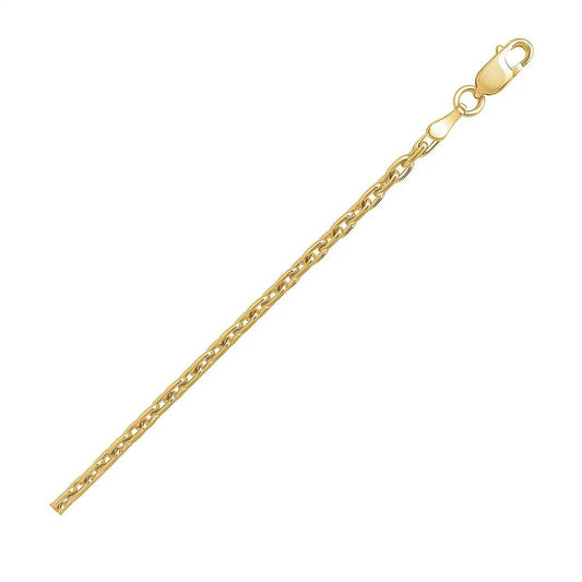 14k Yellow Gold French Cable Link Chain (2.50 mm)
