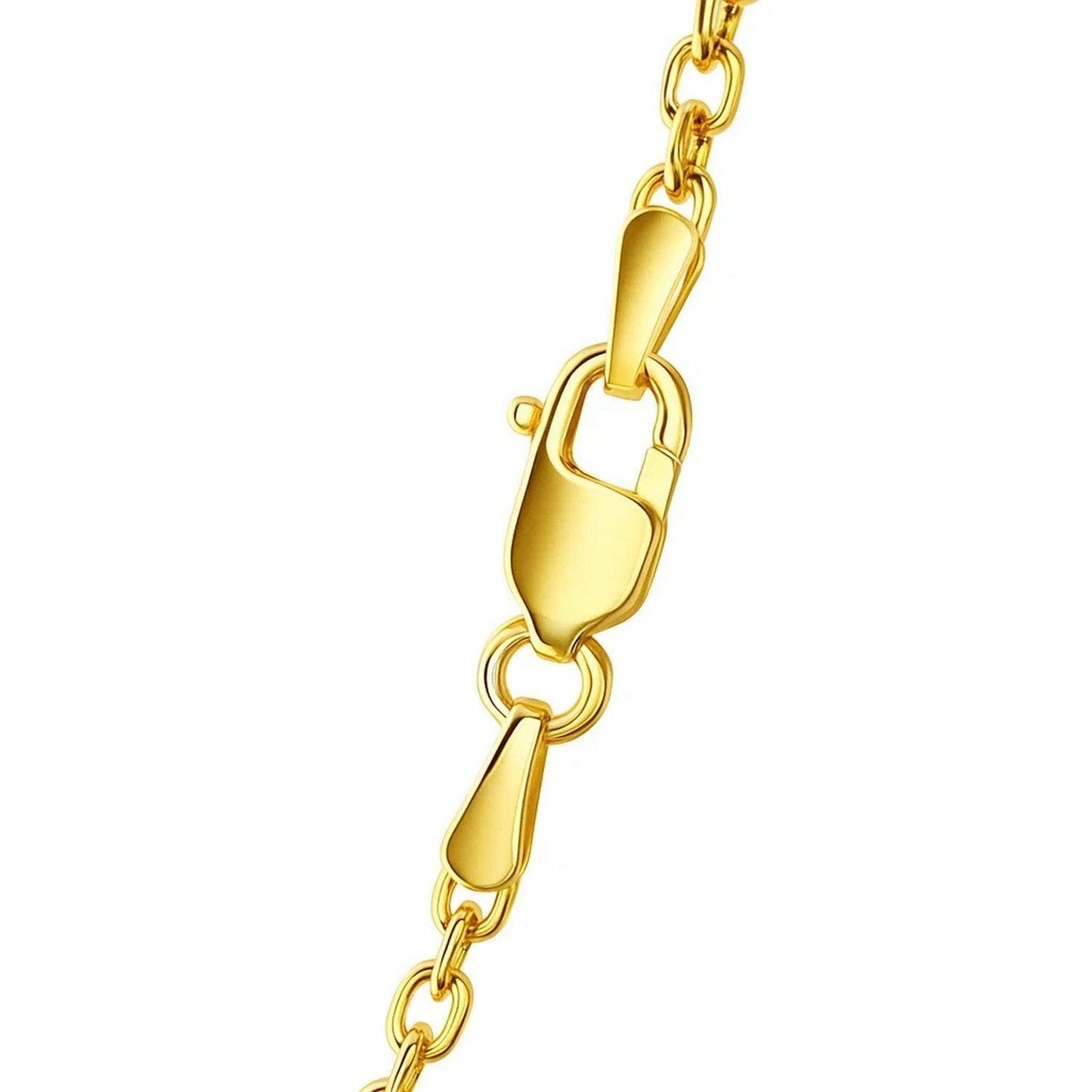 14k Yellow Gold Diamond Cut Cable Link Chain (2.20 mm)
