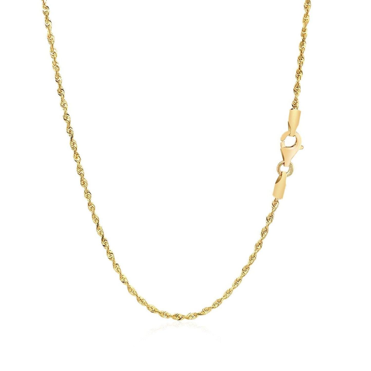 10k Yellow Gold Solid Diamond Cut Rope Chain (1.60 mm)
