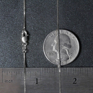14k White Gold Classic Box Chain (0.75 mm)