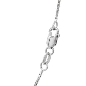 14k White Gold Classic Box Chain (0.75 mm)
