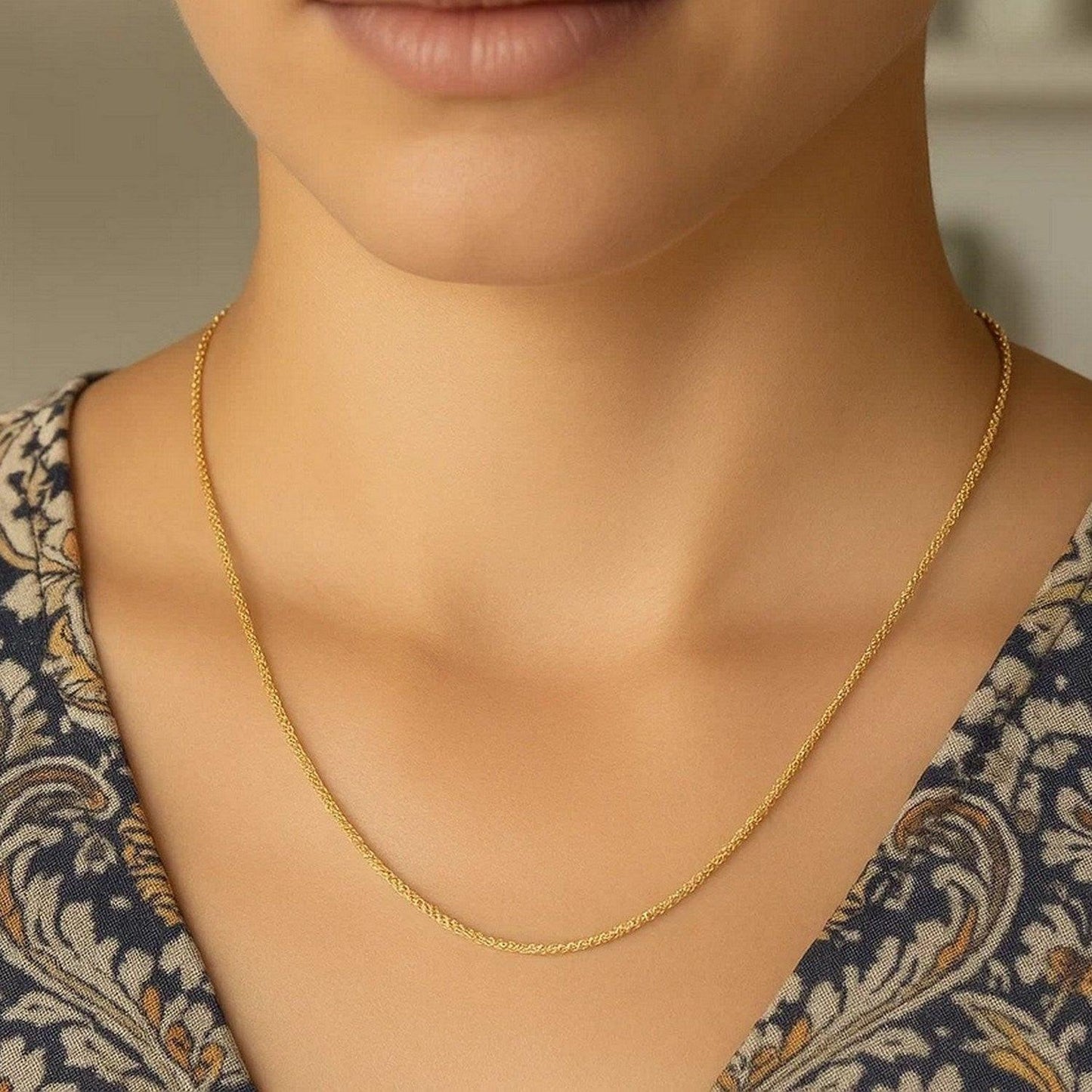 14k Yellow Gold Sparkle Chain (1.10 mm)