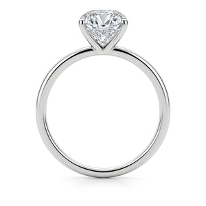 5 Carat Emerald Lab Grown IGI G/VS1 Diamond Solitaire Ring in 14K White Gold