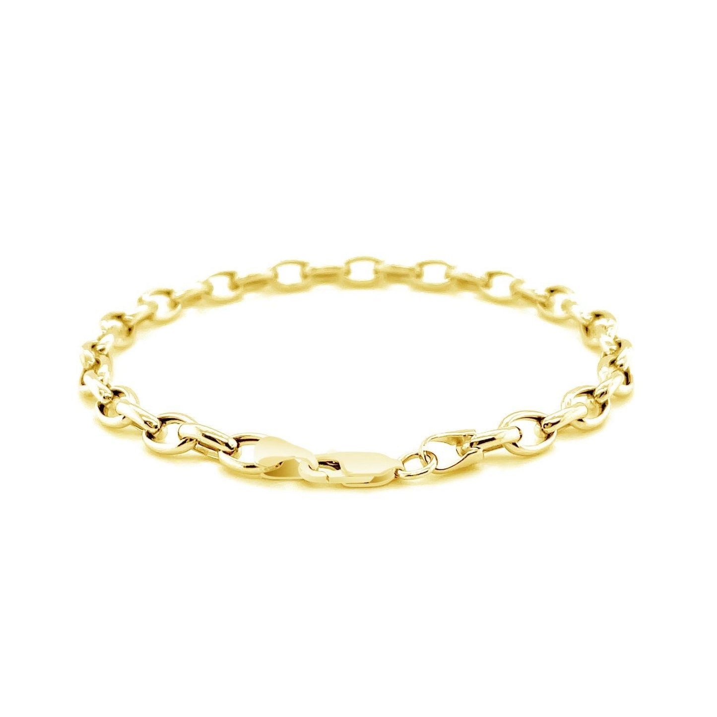 14k Yellow Gold Oval Rolo Bracelet  (4.60 mm)