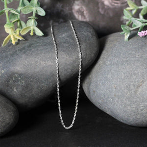 Sterling Silver Diamond Cut Rope Style Chain (1.40 mm)