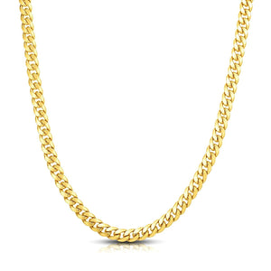 14k Yellow Gold Classic Miami Cuban Solid Chain (7.10 mm)
