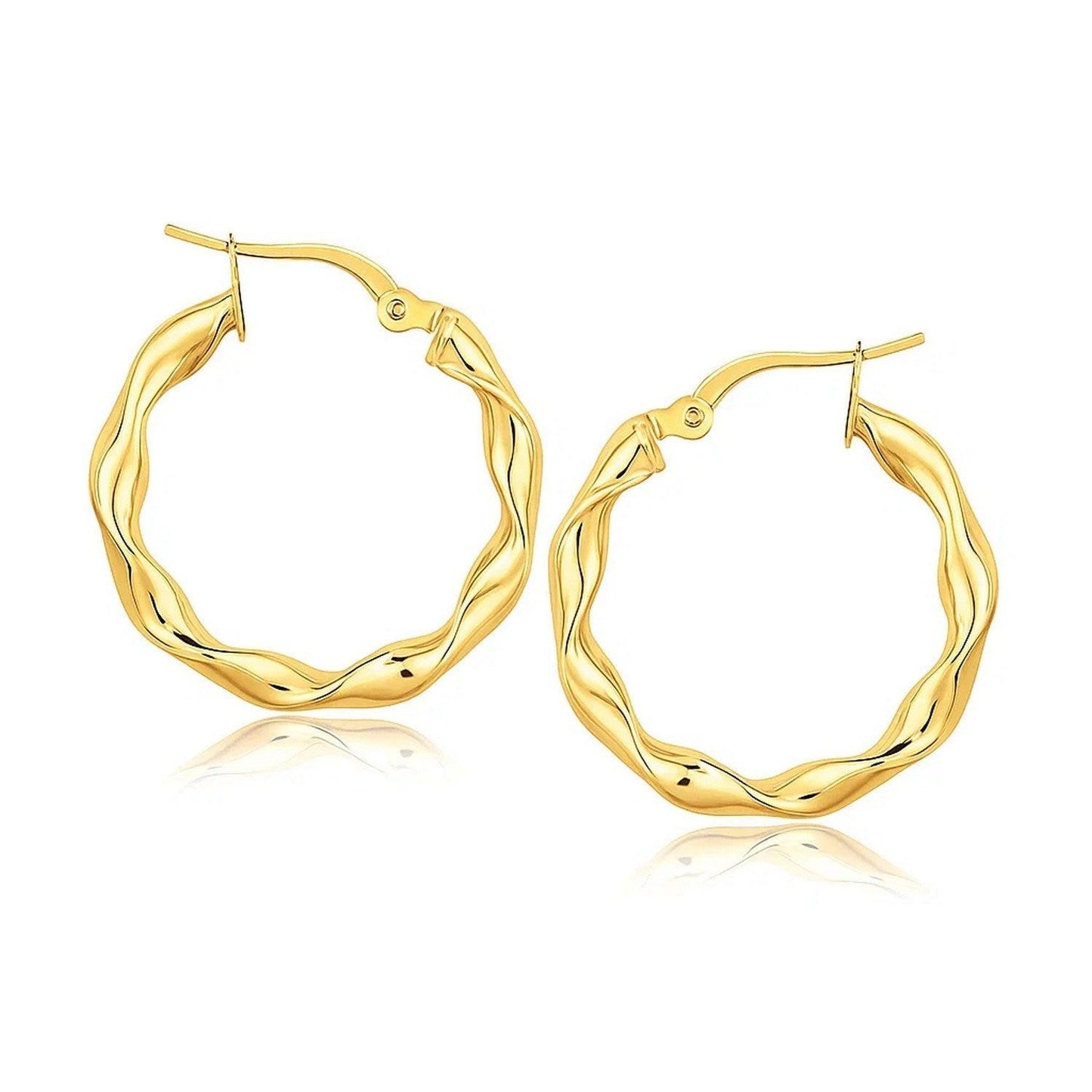 14k Yellow Gold Hoop Earrings (20mm)