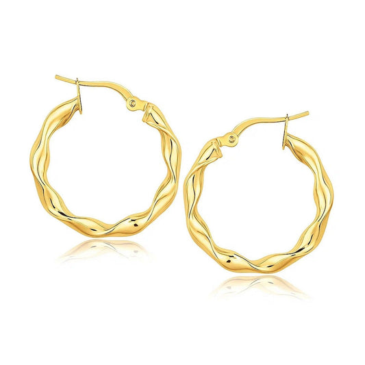 14k Yellow Gold Hoop Earrings (20mm)