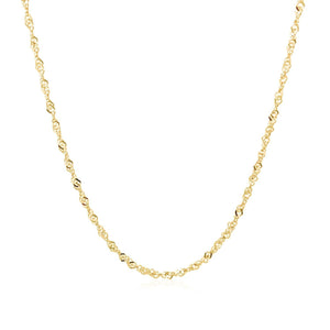 14k Yellow Gold Singapore Chain (1.30 mm)