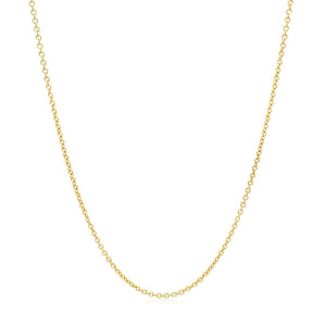 14k Yellow Gold Oval Cable Link Chain (1.20 mm)