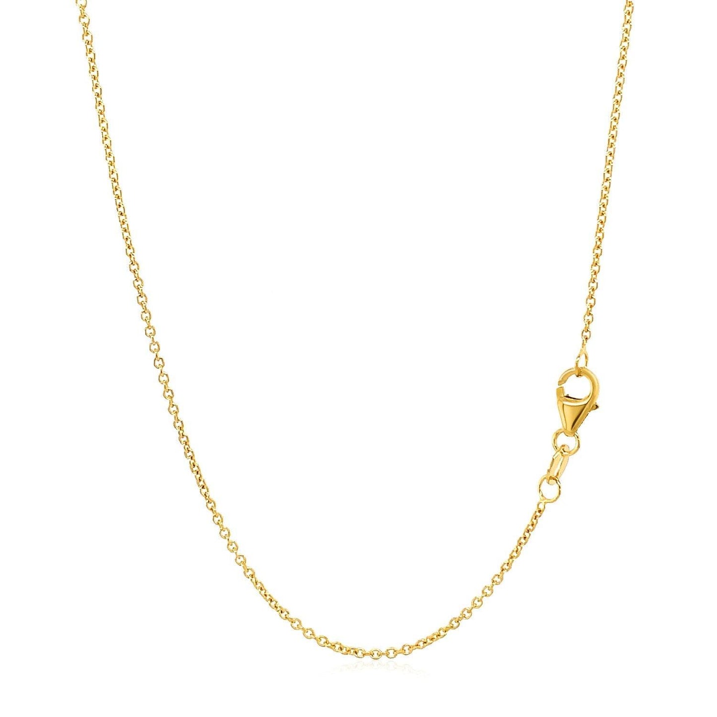 14k Yellow Gold Oval Cable Link Chain (1.20 mm)