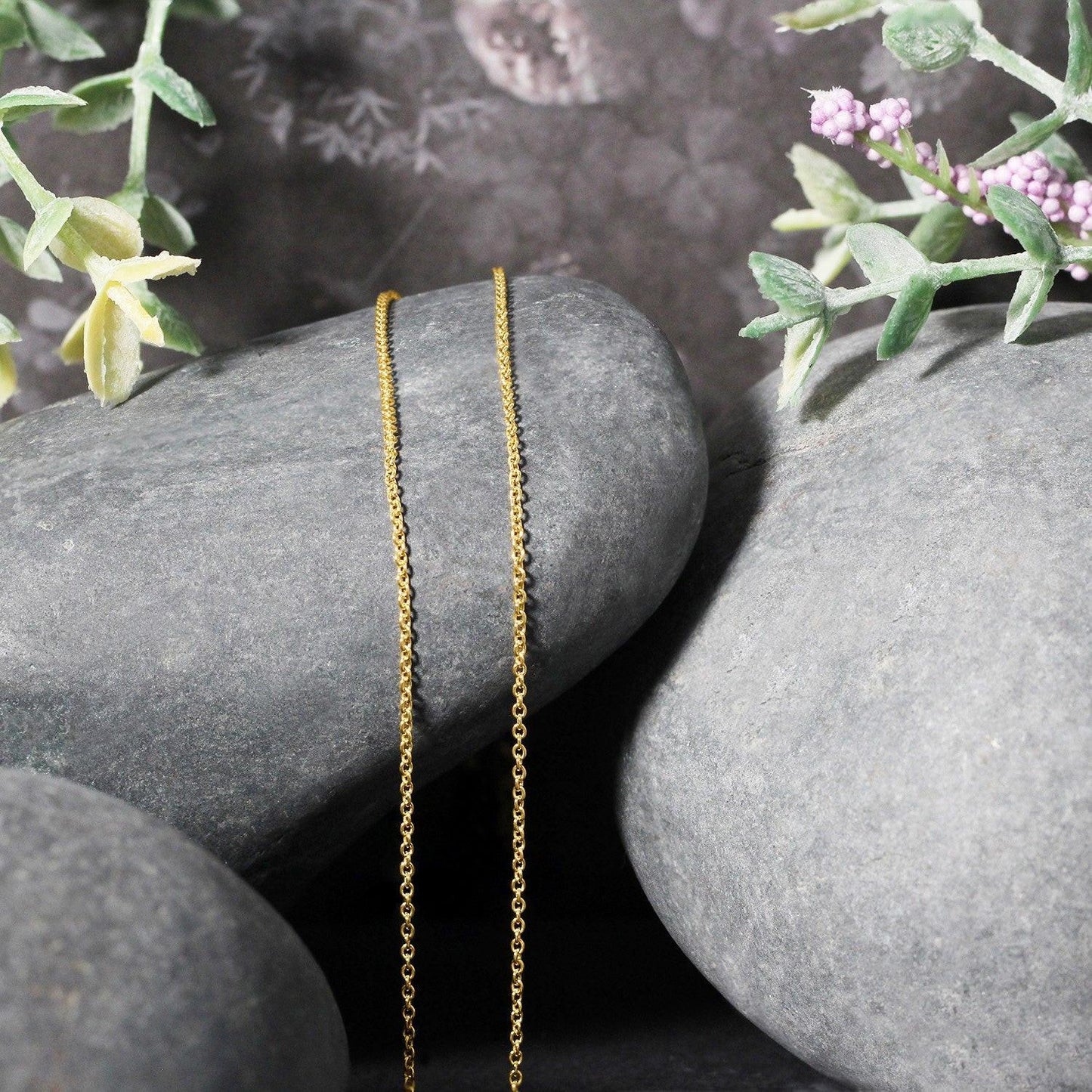 14k Yellow Gold Oval Cable Link Chain (1.20 mm)