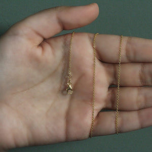 14k Yellow Gold Oval Cable Link Chain (1.20 mm)