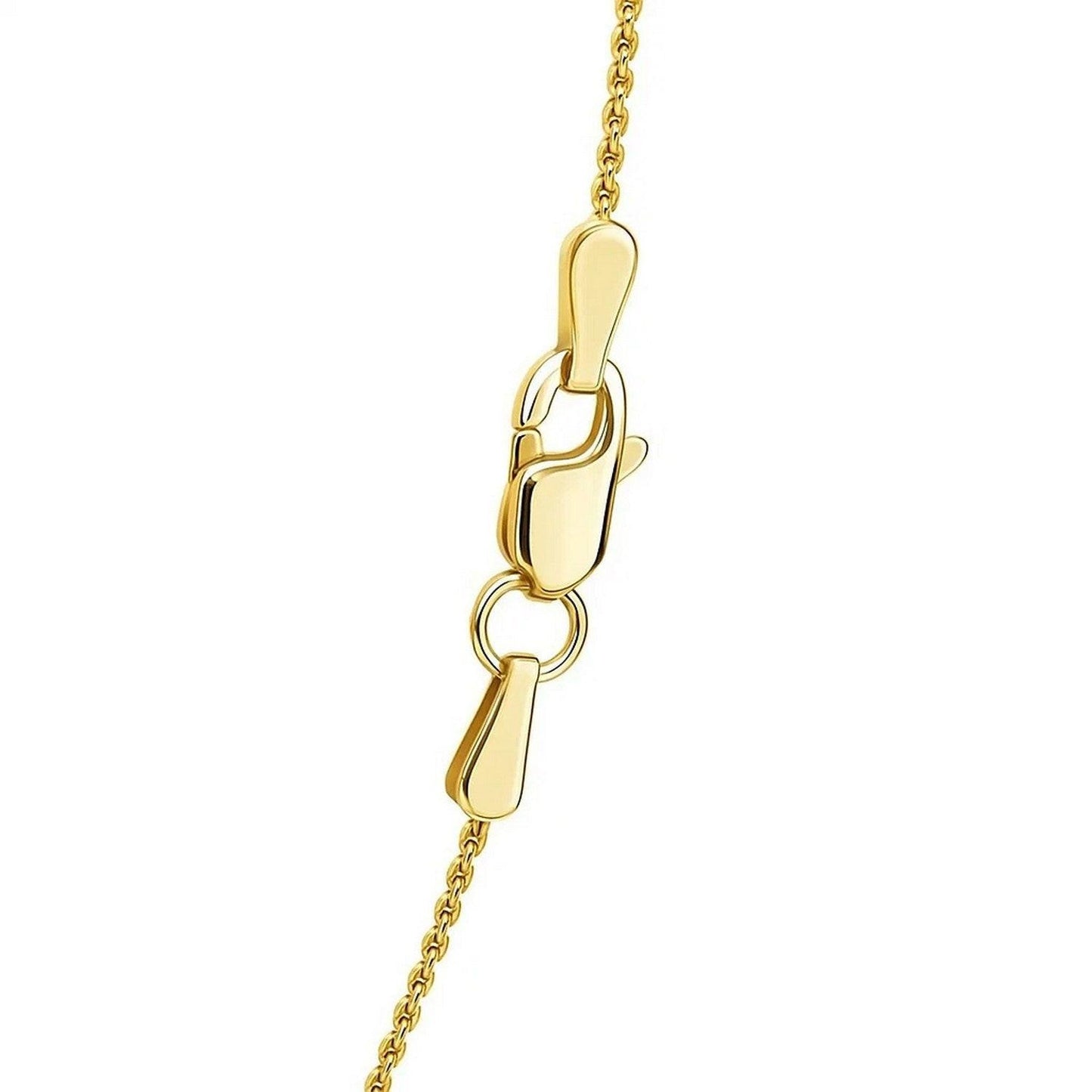 14k Yellow Gold Diamond Cut Round Wheat Chain (1.20 mm)