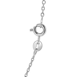 14k White Gold Faceted Cable Link Chain (1.2 mm)