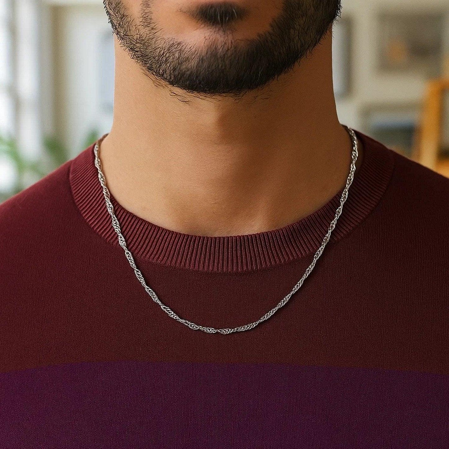 Sterling Silver Singapore Style Chain (1.80 mm)