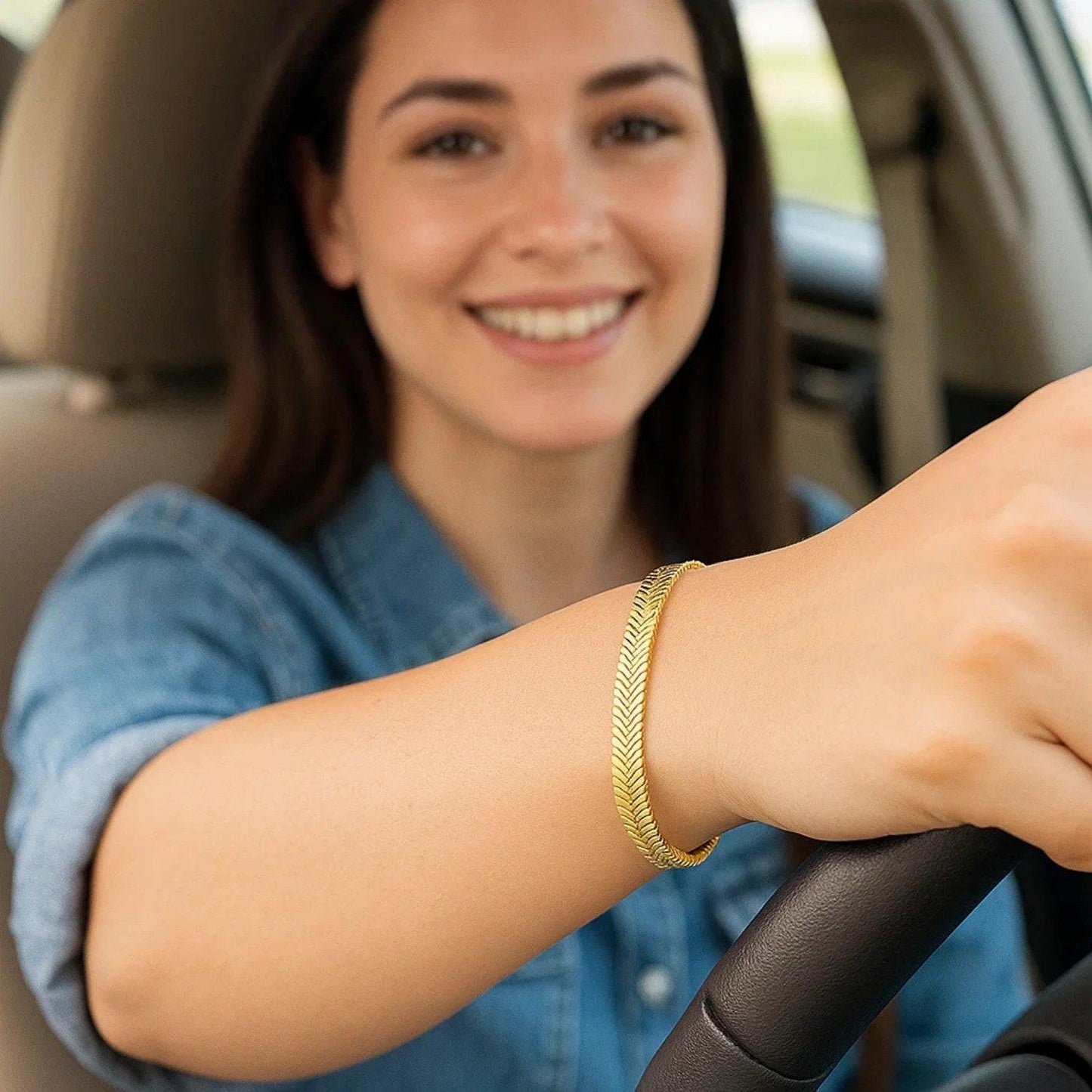 14K Yellow Gold Oval Snake Chain Bracelet (5.30 mm)