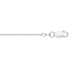 Sterling Silver Rhodium Plated Round Cable Chain (2.10 mm)