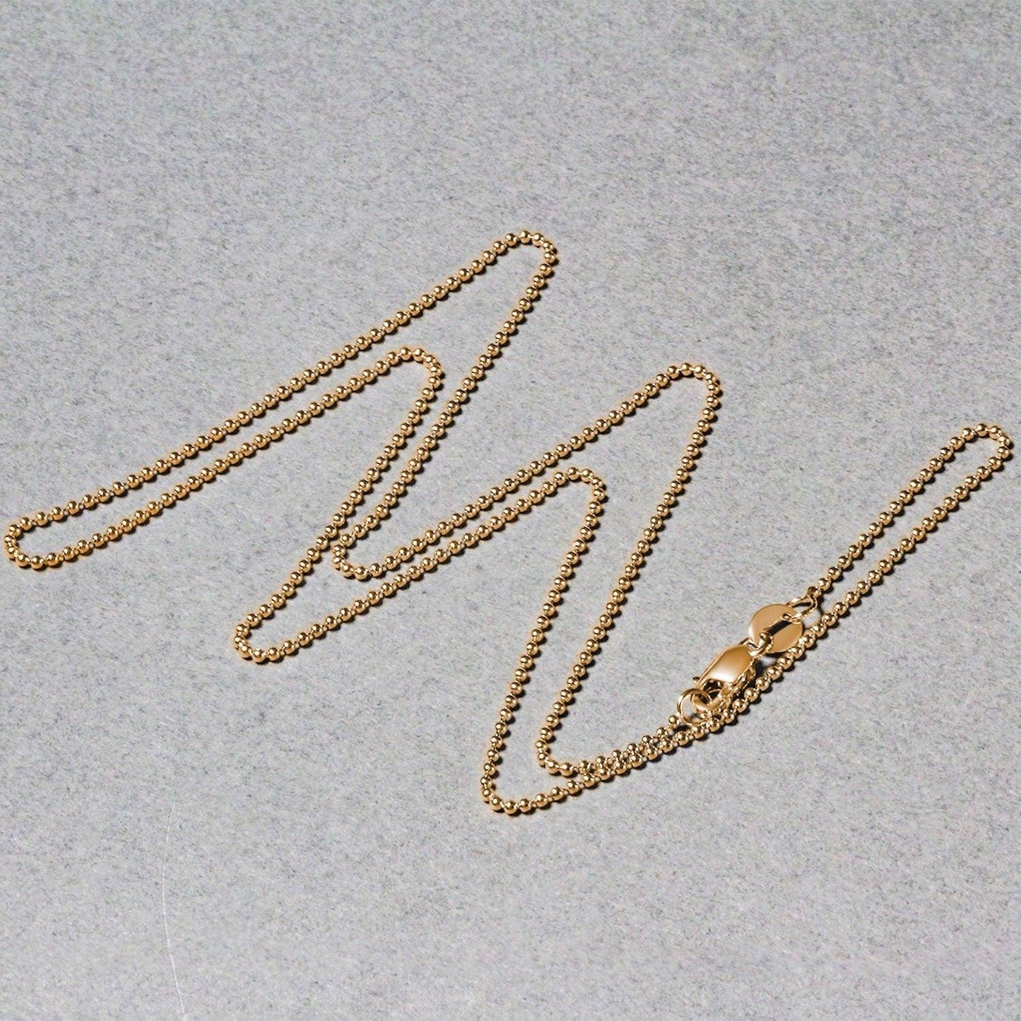 14k Yellow Gold Bead Chain 1.0mm (1.00 mm)