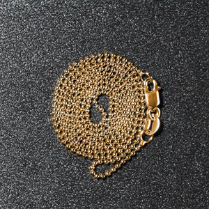 14k Yellow Gold Bead Chain 1.0mm (1.00 mm)