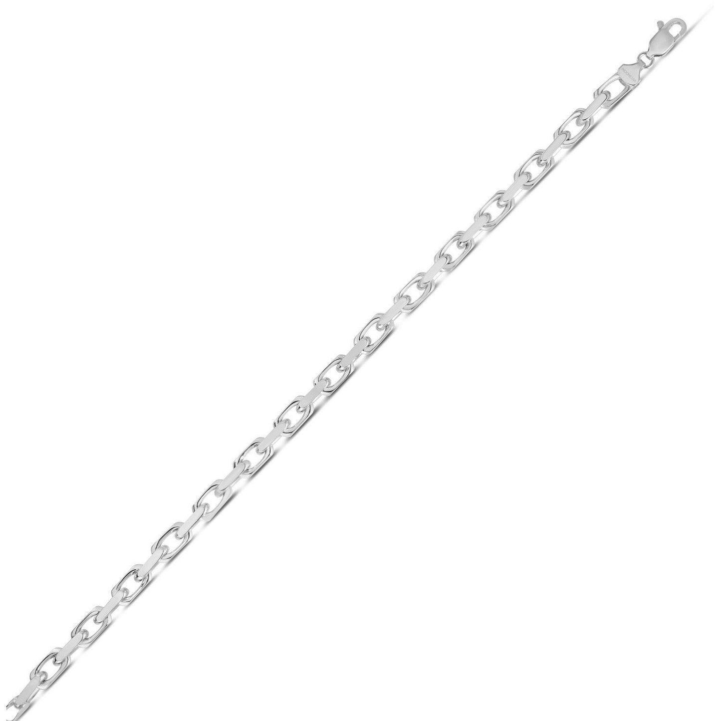 Sterling Silver Rhodium Plated French Cable Chain (5.00 mm)