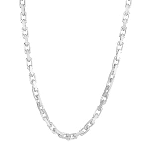 Sterling Silver Rhodium Plated French Cable Chain (5.00 mm)