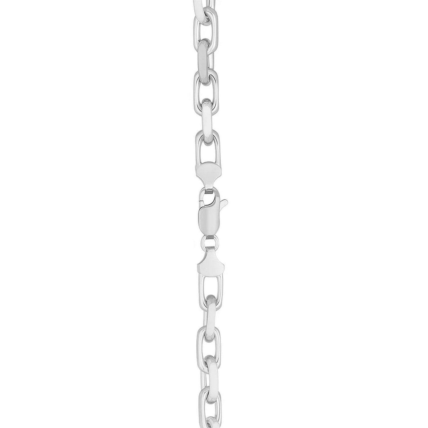 Sterling Silver Rhodium Plated French Cable Chain (5.00 mm)