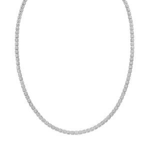 Sterling Silver Rhodium Plated Ice Barrel Chain (3.80 mm)