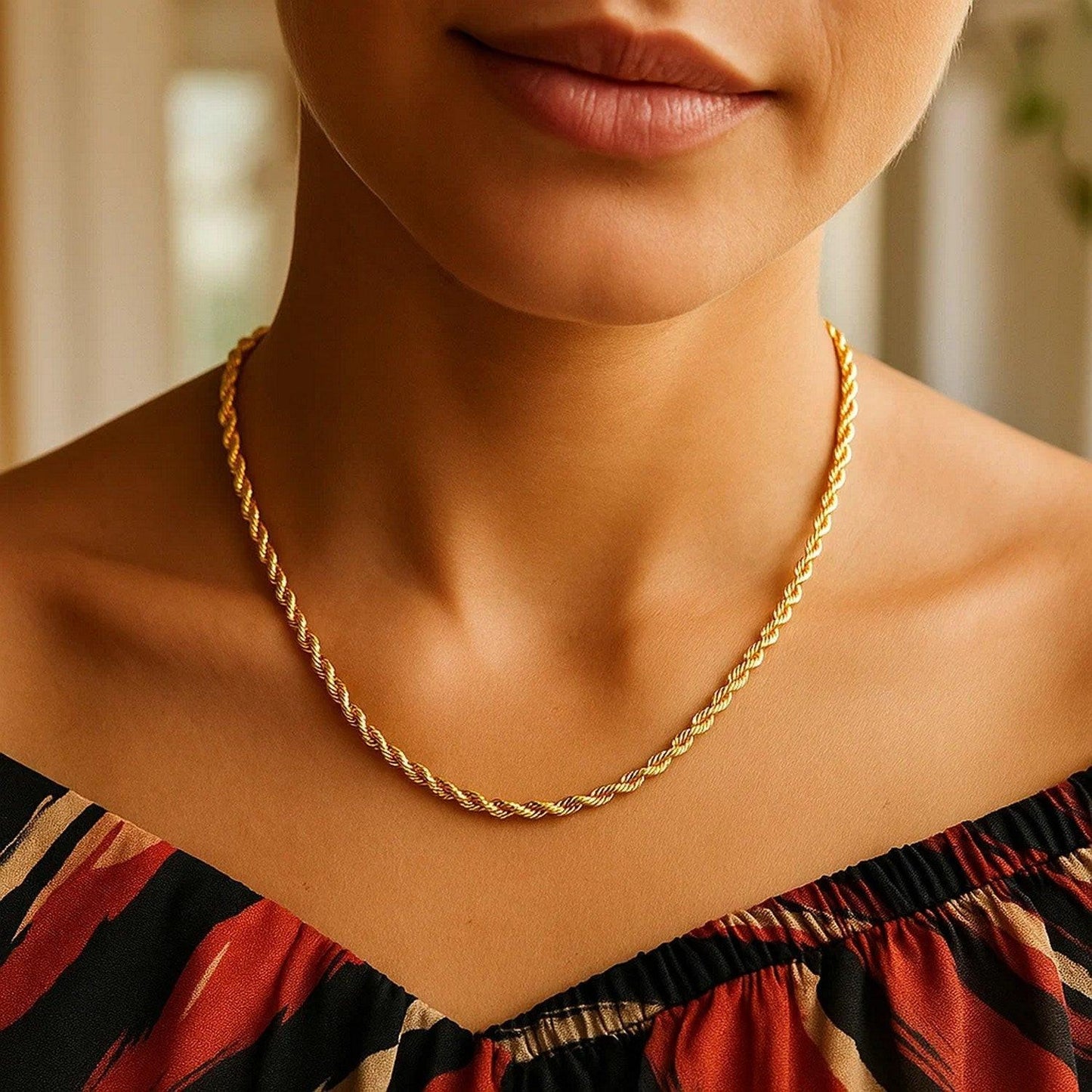 14k Yellow Gold Light Rope Chain (3.7 mm)