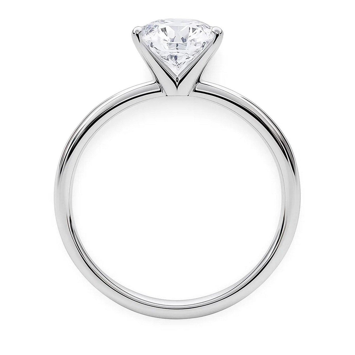 3 Carat Round Lab Grown IGI G/VS1 Diamond Solitaire Ring in 10K White Gold