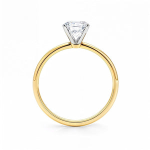 1.50Ct Radiant Lab Grown IGI G/VS1 Diamond Ring in 10K Yellow Gold