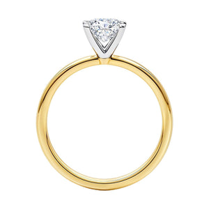 1 Carat Princess Lab Grown IGI G/VS1 Diamond Solitaire Ring in 10K Yellow Gold