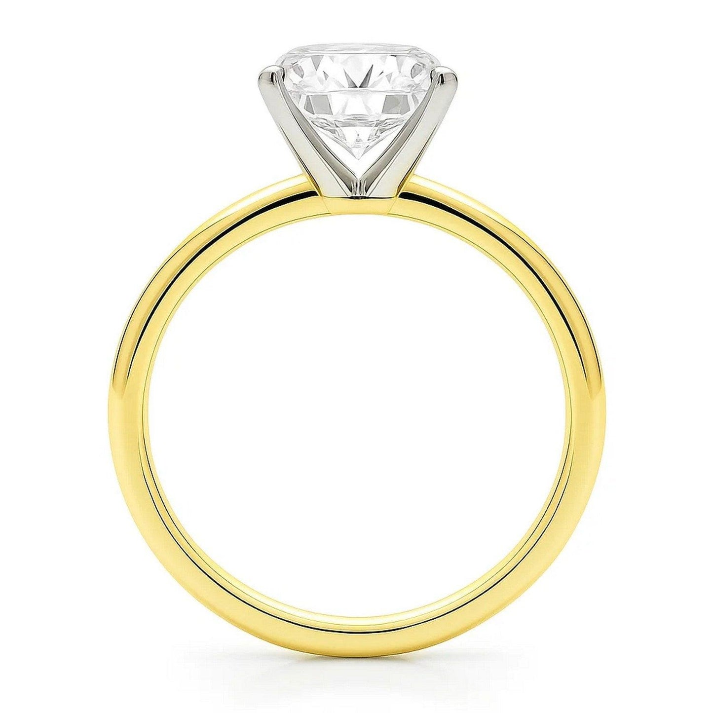 5 Carat Radiant Lab Grown IGI G/VS1 Diamond Solitaire Ring in 14K Yellow Gold