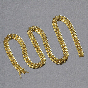 10k Yellow Gold Semi Solid Miami Cuban Chain (9.10 mm)