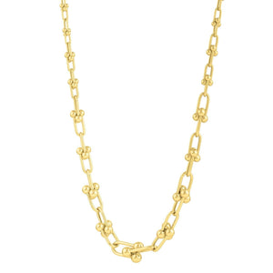 Graduated Jax Link Necklace in 14K Yellow Gold